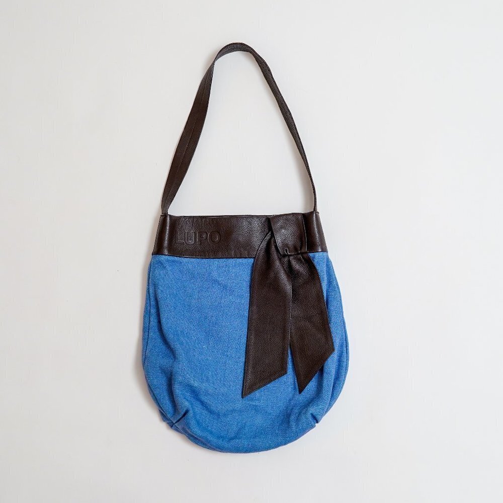LUPO rare Denim & Leather Shoulder Bag